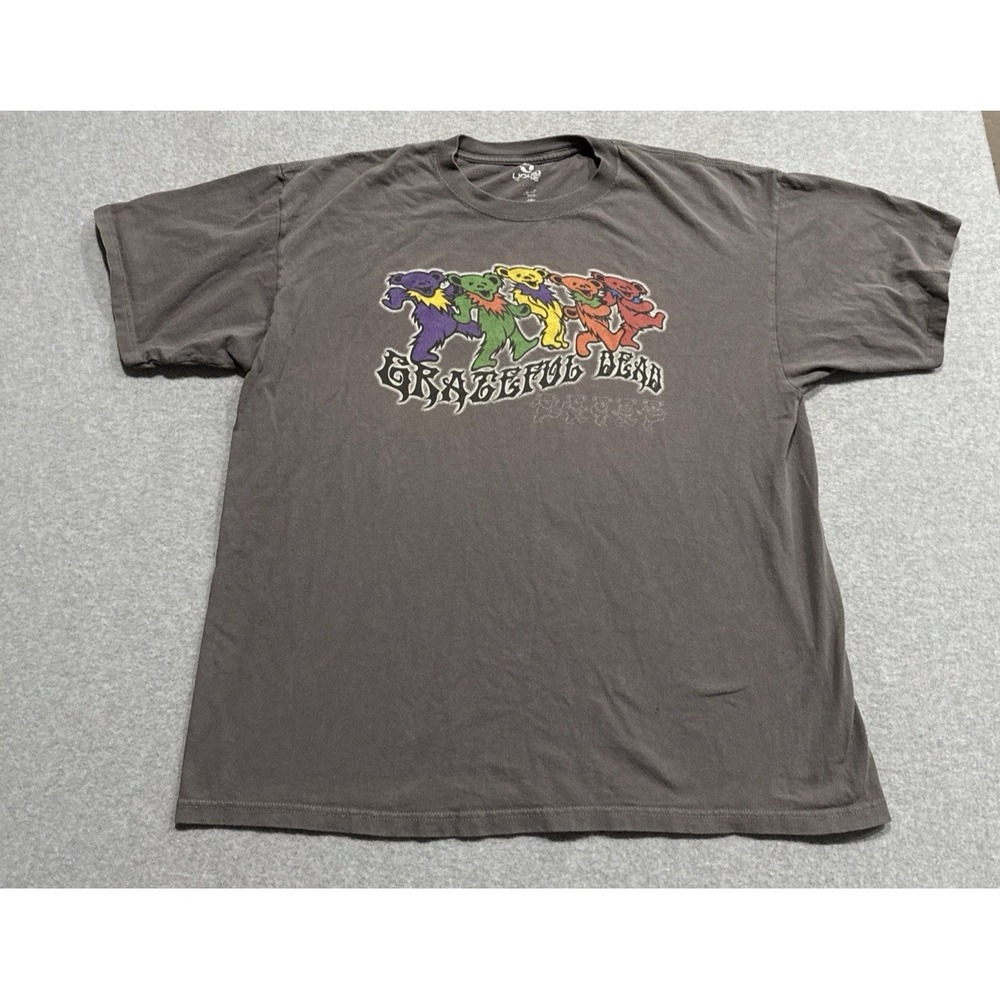Liquid Blue Grateful Dead Shirt Mens XL Gray Dancing Bears Y2K